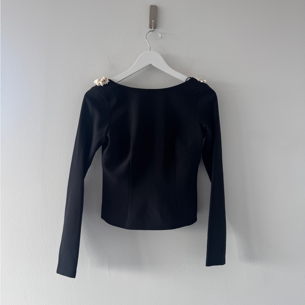 ANTONIO MELANI Seashell Crepe Boat Neck Long Sleeve M - Picture 6 of 8
